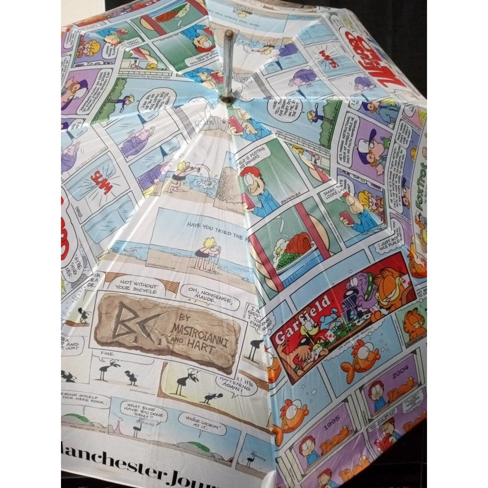 Vintage Manchester Journal Newspaper Umbrella COMIC STRIP Garfield, B.C. Foxtrot